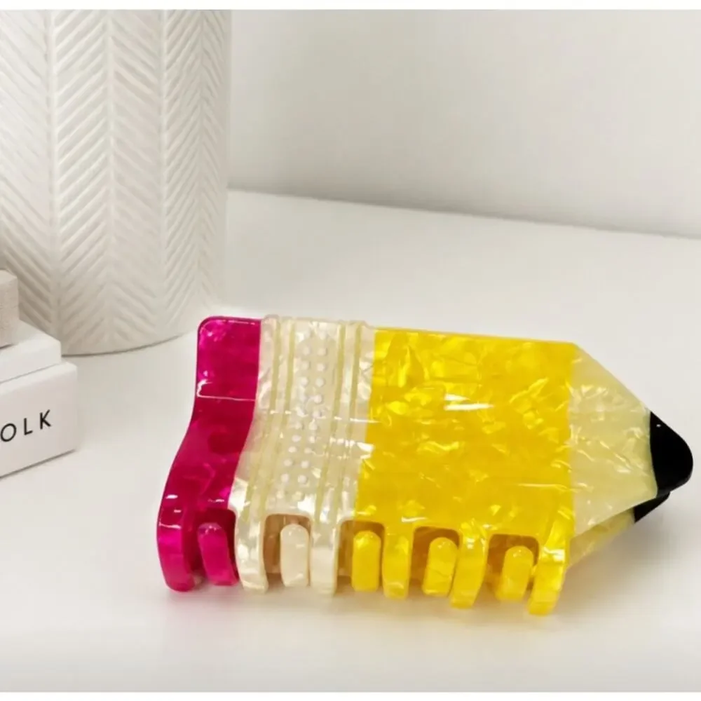 Acetate Pencil Hair Claw Clip New
